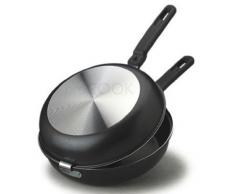 Ollas Agnelli Fornetto Doble Aluminio Antiadherente con Mangos de baquelita.