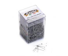 Alfileres para Camisas LeÃ³n DellEra de Acero Inoxidable 304 con Cabeza de lÃ¡grima Plateada - 0,60 x 26 mm - Tarro de plÃ¡stico Transparente de 2.500 Unidades