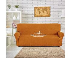 PETTI Artigiani Italiani - Fundas Sofa, Fundas de Sofa, Funda Sofa 4 Plazas, Naranja, Fundas Sofa Elasticas, Tejido Jacquard, 100% Made in Italy