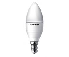 Samsung SI-A8W032180EU - Bombilla LED con forma de vela, 3,2 W equivalente a 15 W, E14, 170°, 220-240V, luz blanca cálida, intensidad no regulable