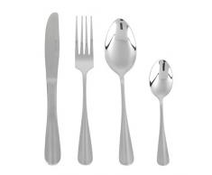 Salter BW03142 Juego De Cubiertos De Acero Inoxidable, con 24 Piezas, De La ColecciÃ³n Elegance Newbury, Conjunto Duradero Y Resistente, Fabricado En Plata, Ideal para 6 Personas, con DiseÃ±o Atemporal