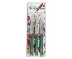 Sanelli Juego de 3 cuchillos de frutas y verduras Tomate serrado 12 cm