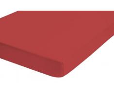 Biberna 77155/178/041 - Sábana bajera ajustable elástica, para una cama de 140 x 200 cm hasta 160 x 200 cm, color rojo