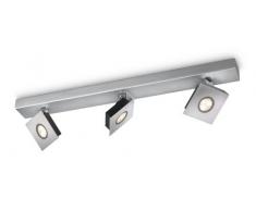 Philips myLiving Metrys - Barra de focos, iluminación interior, LED, 3 luces, 7,5 W, 220 V, color gris