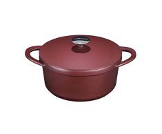 Mellerware - Olla Alta de Aluminio Fundido Cuking! 24cm | Full Induction | Cacerola Resistente Antiadherente | Apta para todo tipo de cocinas: Inducción, Horno | Libre PFOA y PTFE | Rojo
