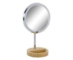 Dekodonia S3007974 Espejo de Aumento, Luz Led, 5X 20 x 14 x 34 cm