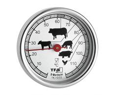 TFA 14.1002.60.90 Termómetro de Cocina para rustidos, Acero Inoxidable, Blanco