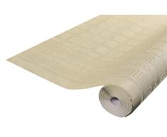 Pro Nappe - Ref R480668I - Mantel de Papel Damasco desechable en Rollo 6 M de Largo X 1,20 M de Ancho - Color de Hilo - Papel de Damasco con patrÃ³n Universal Chic y clÃ¡sico - Caja de 12 Rollos