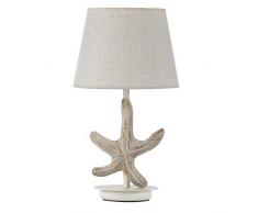 onliÂ âÂ LÃ¡mpara de mesa de madera decoraciÃ³n estrella con pantalla de lÃ¡mpara de plÃ¡stico, Beige,