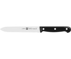 ZWILLING Cuchillo multiusos, Longitud de la hoja: 13 cm, Hoja dentada, Mango especial de acero inoxidable/plÃ¡stico, Twin Chef