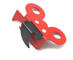 Fackelmann Abrelatas Papillon, Acero, Rojo/Negro, 7.3X5 cm