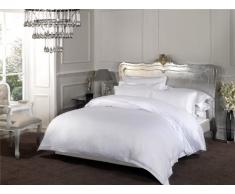 Dorchester 100% algodón de percal Ropa de Cama Ropa de Cama 1000 Hilos sábana, Blanco, Rey