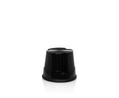 hjh OFFICE 830003 Taburete con Ruedas TIO-S Negro, Altura 32 cm, soporta hasta 150 kg, Taburete rodante, PlÃ¡stico