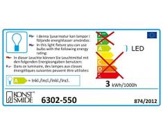 Konstsmide 6302-550 - Mini guirnalda de bombillas led (35 diodos rojos, 230 V, para interior, cable verde), diseño retro