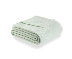 Todocama - Manta de AlgodÃ³n Extra Suave, Cuatro Estaciones, Colcha Multiusos SofÃ¡, Plaid para Cama, Manta Foulard, Cubrecama, CubresofÃ¡, Verde Mint, 230 x 240 cm, PRCMAMSVEMI230X240