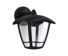 Paulmann Pared 94392 Luminaria, Aplique Classic Curved IP44, Regulable, iluminaciÃ³n, Clara, Exterior, plÃ¡stico, lÃ¡mpara de jardÃ­n E27, Transparente, Negro