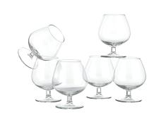 Baroni Home Juego de 6 vasos de whisky fabricados en Italia, vasos de ron, vasos de cristal transparente, ligero, 25 cl