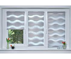 Khome - Estor Doble, poliÃ©ster, Gris, 65 x 200 cm