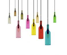 V-TAC - SKU.3774 - Lámpara con forma de botella para bombilla VT-7558, plástico (y otros materiales), casquillo E14, lila, altura x anchura x profundidad:72 x 280 x 1050 mm