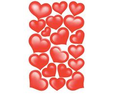 Avery Zweckform 4400 - Pegatinas decorativas, color corazones rojo