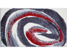 Grund Alfombra de Baño de Diseño COLANI, Ultra Suave y Absorbente, Antideslizante, 5 Años de GarantÃa, Colani 42, Alfombra de Baño 60x100 cm, Gris Rojo