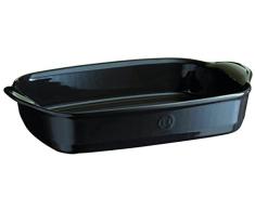 Emile Henry EH799654 - Bandeja para horno rectangular (42 x 27 x 9 cm), color negro