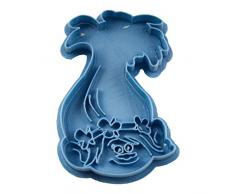 Cuticuter Poppie Trolls Cortador de Galletas, Azul, 8x7x1.5 cm