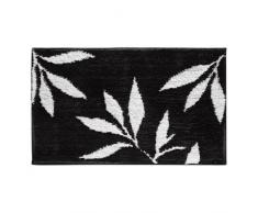 InterDesign - Leaves - Tapete, 86 x 53 cm, Negro/Blanco