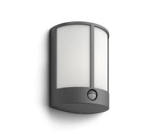 Philips myGarden Stock - Aplique con sensor de movimiento, iluminaciÃ³n exterior, aluminio, luz blanca cÃ¡lida, color antracita