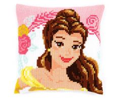Vervaco – Kit para cojín de Punto de Cruz: cojín: Belleza y la Bestia – Enchanted Belleza, Varios Colores