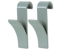 Homexpert MSV 141411Â Ganchos para radiador plÃ¡stico 2Â Piezas 6,4Â x 9,8Â x 2,5Â cm, plÃ¡stico, MarrÃ³n, Gris, 6.4x9.8x2.5 cm