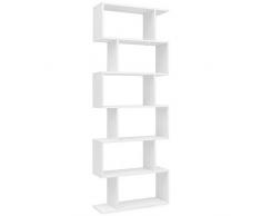 Wohnling WL5.691 - Estantería para Libros, Madera, Color Blanco, 70 x 23,5 x 190,5 cm