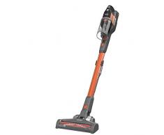 Black+Decker BHFEV182C-QW - Aspirador de Escoba Powerseries sin Cables, 40 W, 18 V-2 Ah, autonomÃ­a de 40 Minutos, Cuenco 650 ml, Base de Carga y Boquilla Plana, Naranja