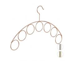 Relaxdays Percha Ropa y Accesorios, Metal, Cobre, 24,5 x 40,5 x 0,3 cm