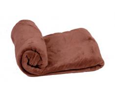 Comptoir du Linge - MIC13COC - Manta para cama, 130 cm x 160 cm, Color Marrón