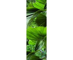 Plage Hojas Tropicales Vinilo Adhesivo para la Cocina, Verde, 60x3x180 cm
