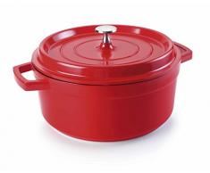 Lacor - 25920 - Cacerola Con Tapa Aluminio Fundido 20cm - Rojo
