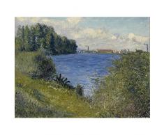 Caillebotte The Seine At Argenteuil C1892 Painting Art Print Canvas Premium Wall Decor Poster Mural Pintura pared Pï¿½ster