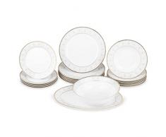 Blanco Plata IRMA Vajilla 20 Piezas