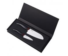 Kyocera Revolution - Juego de 2 cuchillos de cerÃ¡mica (pelador y Santoku) blanco