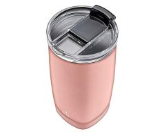 Smile STT14/15 Taza Térmica Café, Vaso Termo con Tapa para Llevar, 350ml, sin BPA, Bebidas Calientes hasta 8 horas / FrÃas hasta 12 horas, Aislamiento Doble Pared Acero Inoxidable, Reutilizable, Rosa