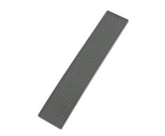 Wenko Alfombrilla de Goma extraestrecha con Estructura de Botones para secar Platos y Vasos, de plástico, Apta para lavavajillas, 8 x 42 cm, Gris