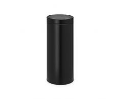 Brabantia Touch Bin Cubo de Basura, 30 litros, Acero Inoxidable, Negro Mate, 32 x 29.5 x 72 cm