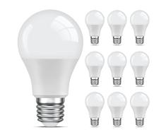 Bombilla de rosca E27, 9 W, 806 LM E27, equivalente a bombilla incandescente de 60 W, luz blanca diurna de 6000 K, bombilla de ahorro de energÃa A60, paquete de 10
