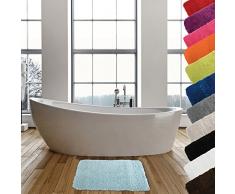 MSV Alfombra DE Microfibra con Suela DE Latex Azul Celeste, 70x50x0.5 cm