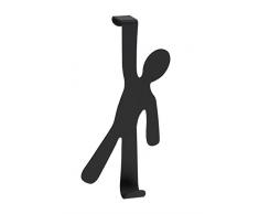 Wenko 4468150100 Ganchos Boy - Acero Lacado, 8 x 15 x 2,5 cm, Negro