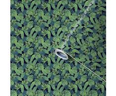 Venilia Lámina adhesiva | Silvestre Patrón vegetal | 45cm x 2m, Espesor 95μ | Vinilo autoadhesivo para muebles o cocina, decorativas papel pintado pared | PVC sin ftalatos | Fabricado en UE