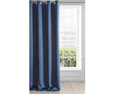 Eurofirany Logan Cortina Opaca Extralarga-1 Unidad, Ojales, Bloquea la Luz, Oscurece la HabitaciÃ³n, Dormitorio, Sala de Estar, satÃ©n, Azul Oscuro, 135x250 cm
