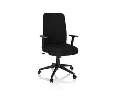 hjh OFFICE 724581 Silla Escritorio COSIO I Tela Negro, Silla ergonÃ³mica para tu Oficina en casa, Mecanismo de inclinaciÃ³n