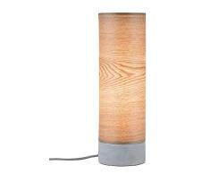 Paulmann 79664 Neordic Skadi mÃ¡x. 1x20Â W, luminaria de sobremesa E14, lÃ¡mpara para mesita de Noche, 230 V hormigÃ³n, sin Fuente de luz, Madera, Gris